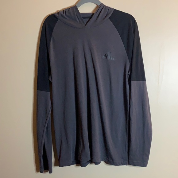 adidas Other - Adidas Grey & Black Long Sleeved Top with Hood